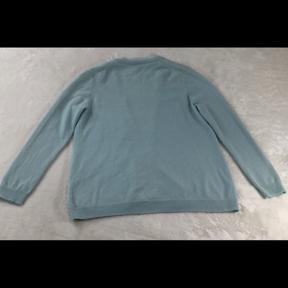 TALBOTS CASHMERE WOMENS AQUA CARDIGAN MP - Picture 3 of 8